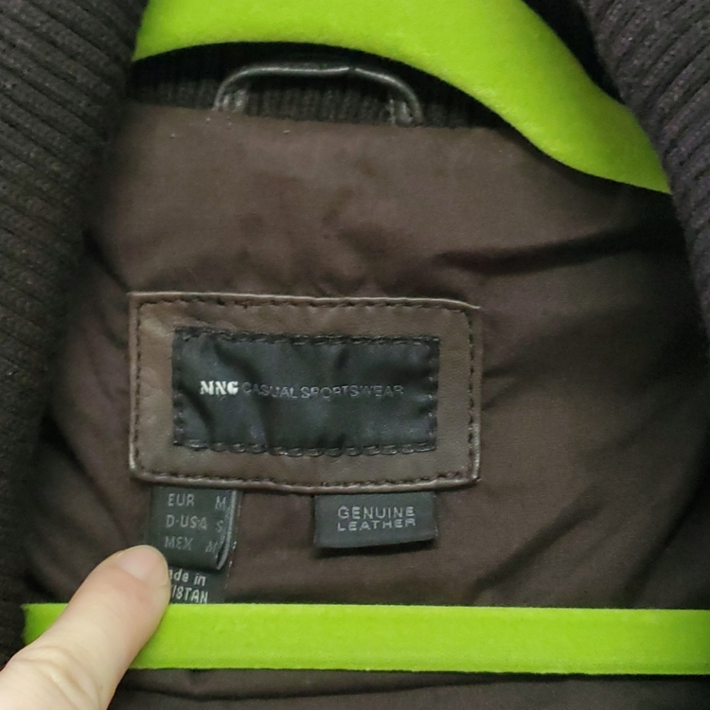 Mango genuine leather brown vest - Picture 2 of 3
